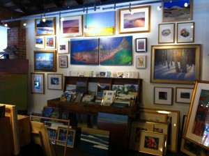 Display of sale paintings