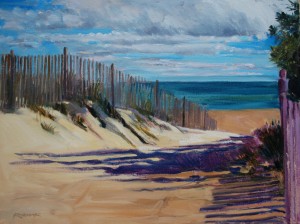 Plein Air painting of seascape by Jim Rehak