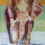 watercolor of an elephant by Angela Herbert-Hodges