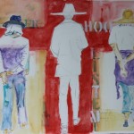 Watercolor of 3 women by Angela Herbert-Hodges