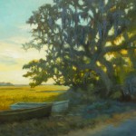 oil painting of marshy oak by Kirk McBride