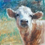 oil painting of a cow by Lynne Lockahrt