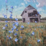 Lockhart - Chicory withLurching Barn 18x24